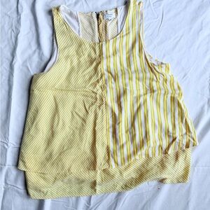 Crown & Ivy Yellow Striped Tank Top